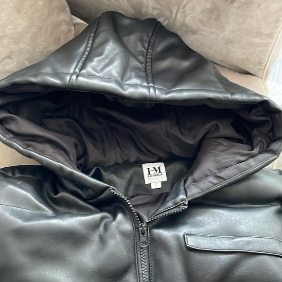 Hilary MacMillan Vegan Leather Coat (Size Small) - Picture 3 of 9